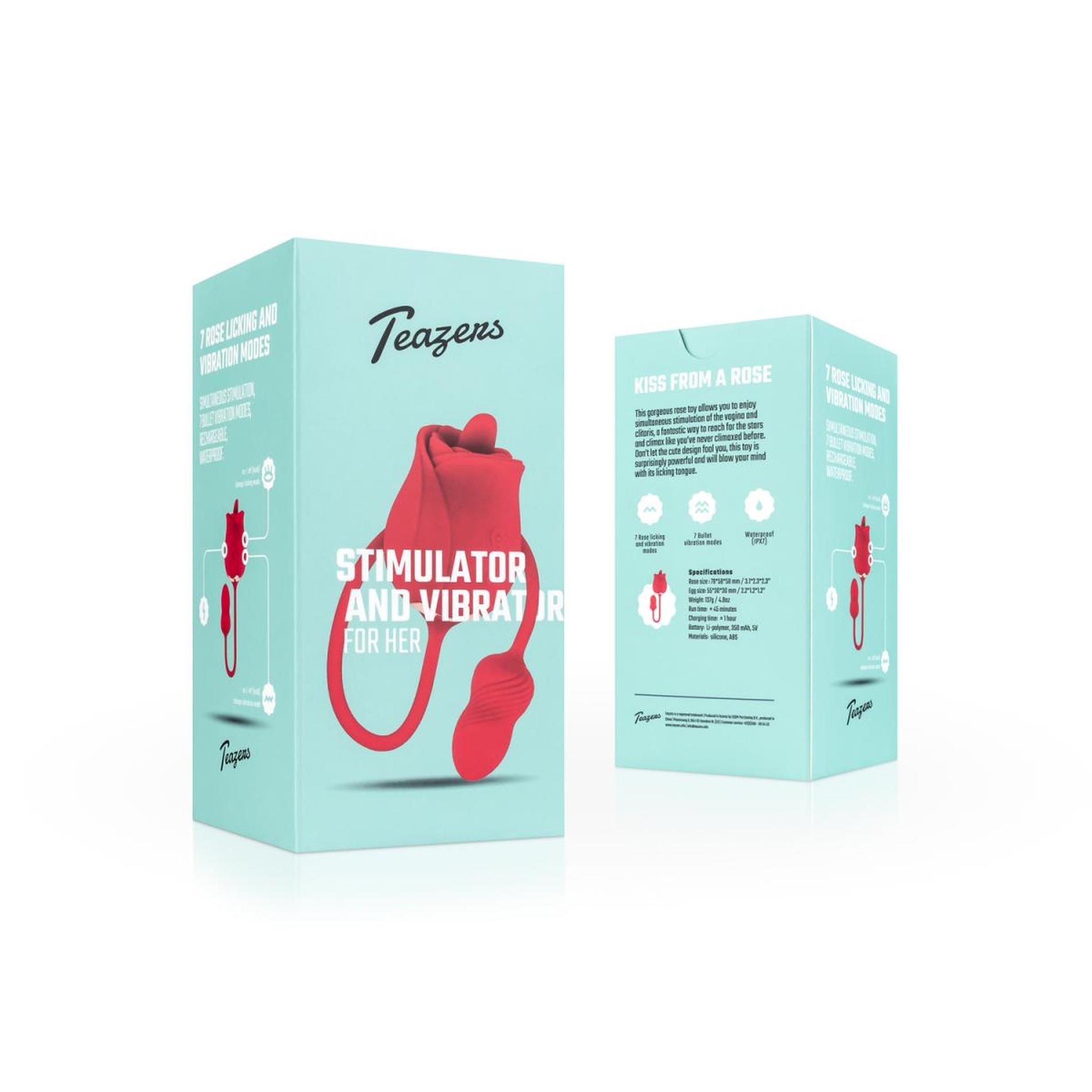 teazers rose vibrator and clitoris stimulator