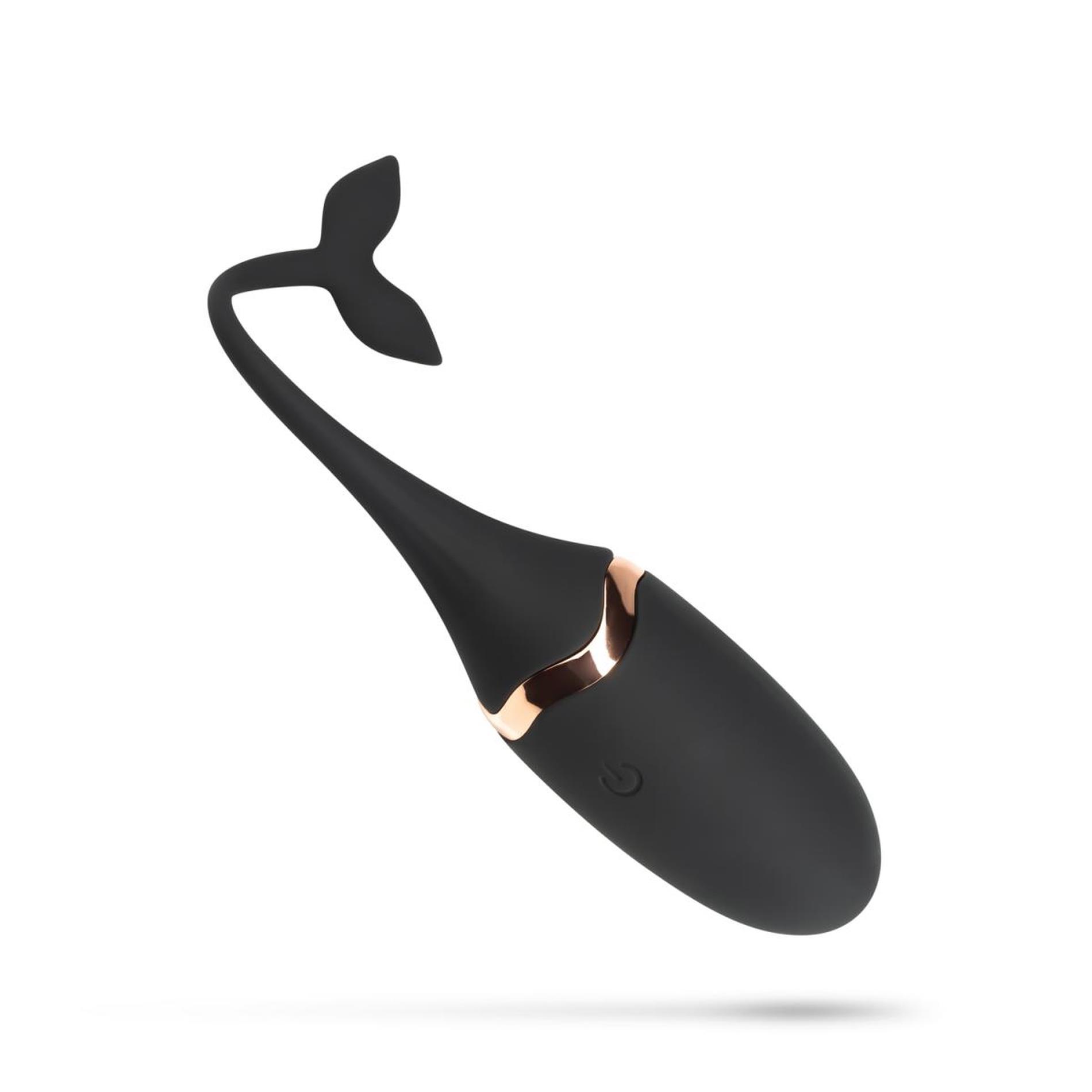 luxurious vibrating egg w/ remote control - black