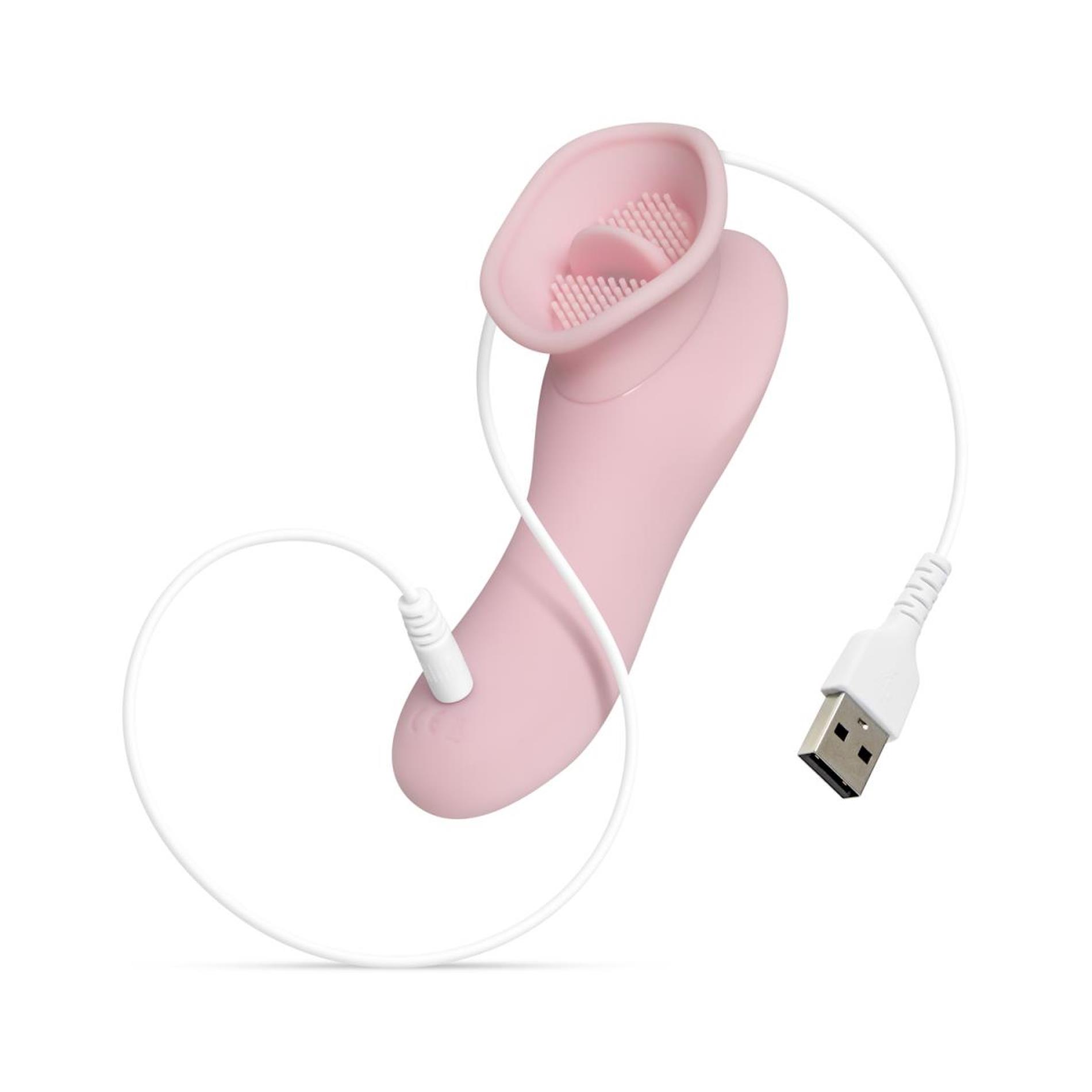 clitoral stimulator with thong - pink
