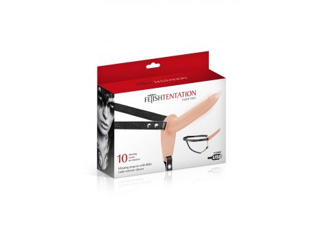 Strap-on wibrujący miękki Fetish Tentation silikonowy USB 15 cm - 2