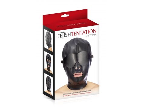 Spandeksowa maska BDSM z odkrytymi ustami Fetish Tentation - 2
