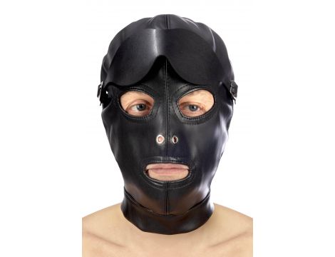 Spandeksowa maska BDSM z odkrytymi ustami Fetish Tentation - 4