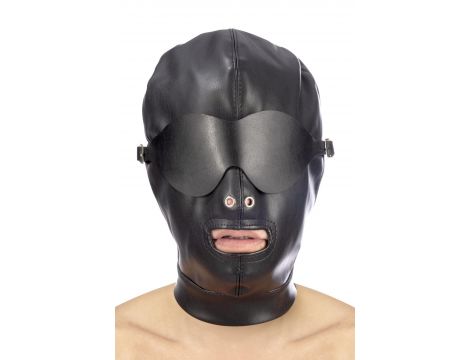 Spandeksowa maska BDSM z odkrytymi ustami Fetish Tentation - 5