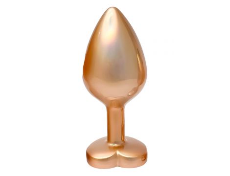 Korek analny Gleaming Love złoty matowy średni - 3