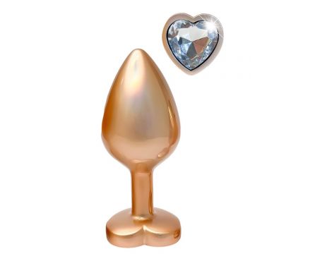 Korek analny Gleaming Love złoty matowy średni - 2