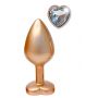 Korek analny Gleaming Love złoty matowy średni - 3