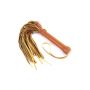 Bicz flogger Blaze Elite koniakowy skóra PU 30 cm Dream Toys - 3
