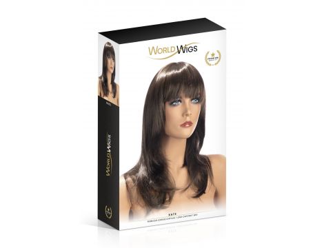 Peruka Kate długa z grzywką World Wigs brunetka - 2