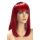 Peruka długa błyszcząca ciemnoczerwona Elvira World Wigs z grzywką
