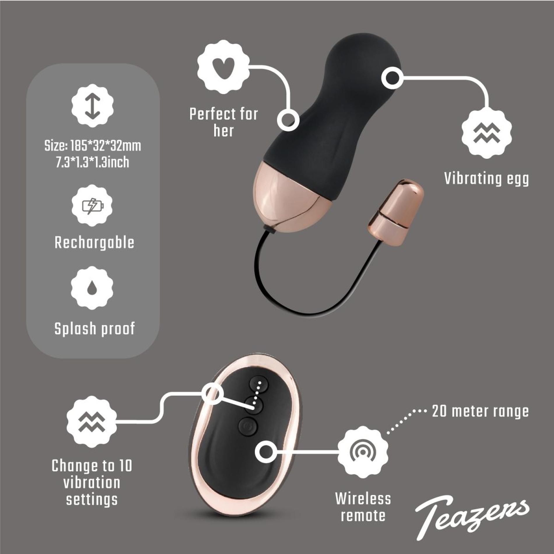 teazers vibrating egg with remote control