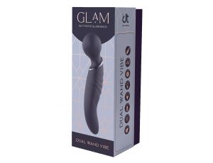 Wibrator Glam Dual Wand Dream Toys silikonowy USB 21,5 cm