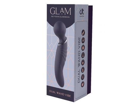 Wibrator Glam Dual Wand Dream Toys silikonowy USB 21,5 cm