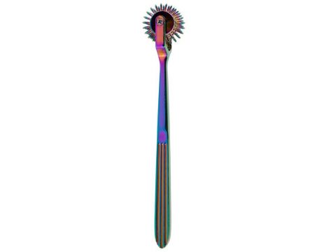 Wiatraczek BDSM potrójny tęczowy metalowy fetish Collection 18,5 cm - 2