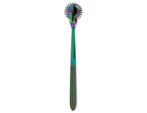 Wiatraczek BDSM potrójny tęczowy metalowy fetish Collection 18,5 cm - 4