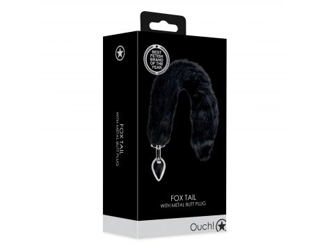 Korek analny metalowy z puszystym ogonem lisa Ouch - 2