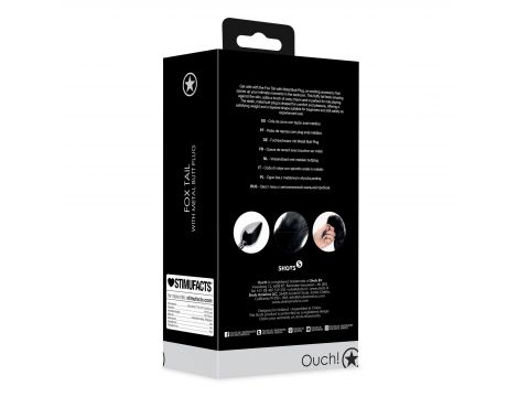 Korek analny metalowy z puszystym ogonem lisa Ouch - 3