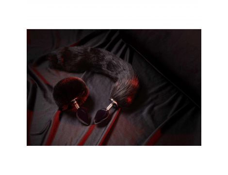 Korek analny metalowy z puszystym ogonem lisa Ouch - 10