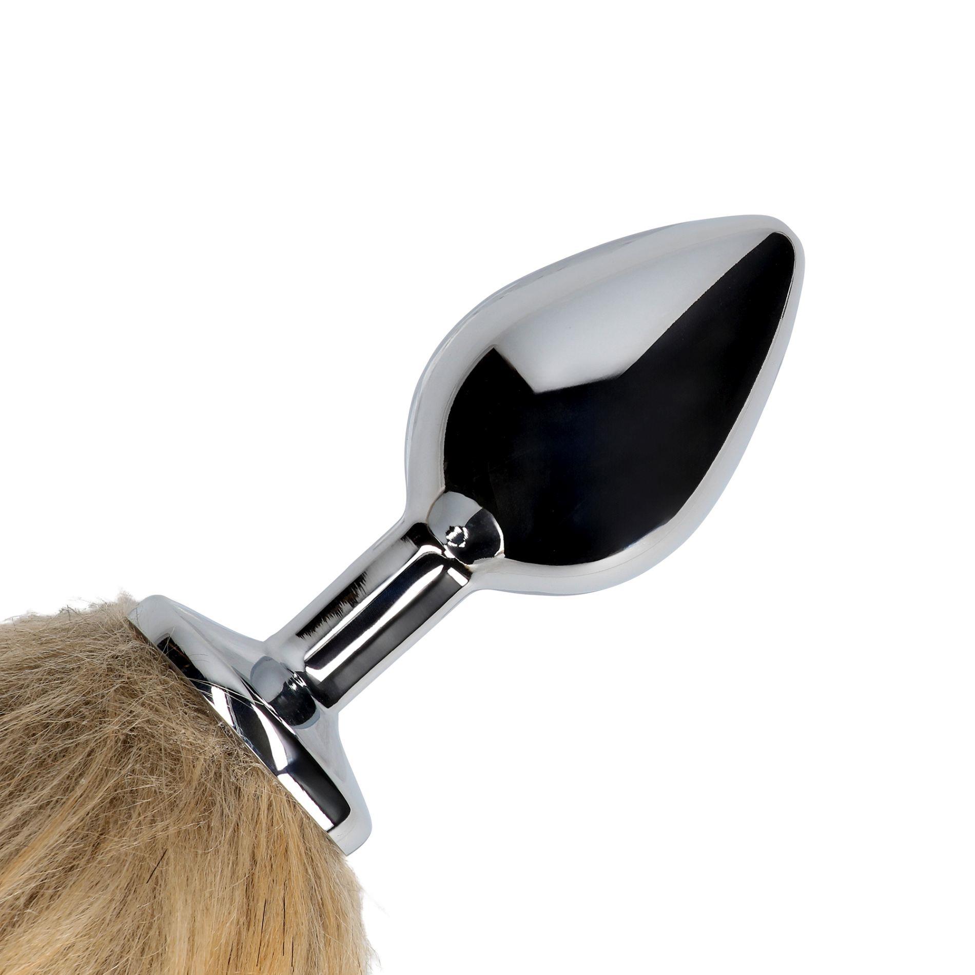 Fox Tail With Metal Butt Plug