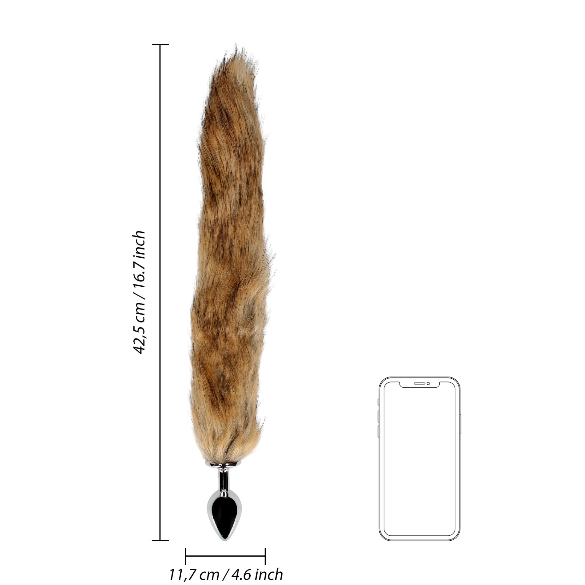 Fox Tail With Metal Butt Plug