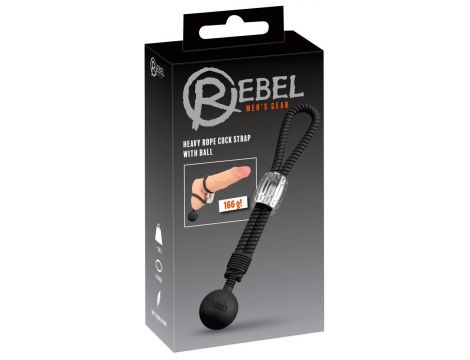Pierścień erekcyjny Rebel Heavy Rope z kulą - 7