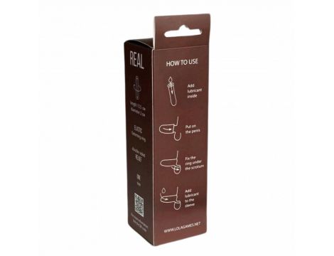 Przedłużka na penisa Real Extra Sense Bubbles TPE 13.5 cm - 6