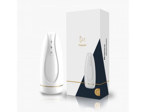 Masturbator z ssaniem i wibracją Nappex Branco biały USB - 11