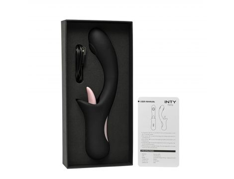 Silikonowy wibrator Dice z lizaniem i stukaniem INTY Toys USB - 2