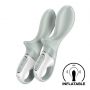 Wibrator analny nadmuchiwany Satisfyer Air Pump Booty 3 szarozielony USB - 3