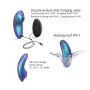 Mini wibrator silikonowy Dreamer Love to Love turkusowy tęczowy USB 10 cm - 5