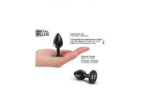 Korek analny metalowy Onix S Dorcel czarny termoreaktywny - 3