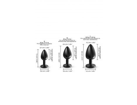 Korek analny metalowy ONIX Dorcel czarny L - 5