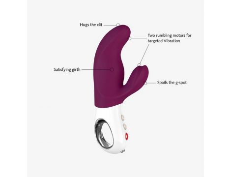 Wibrator króliczek Miss Bi Fun Factory winogronowy biały 17 cm - 4