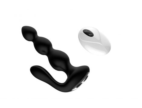 Wibrujące silikonowe koraliki analne z pilotem B Series Cute wodoodporne - 3