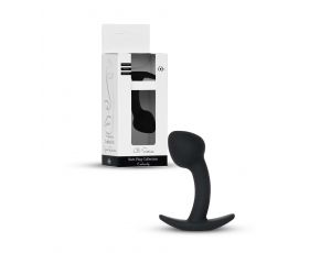 Korek analny silikonowy zakrzywiony z diamentem HeavyFun S 7.5 cm
