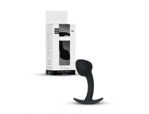 Silikonowy korek analny zakrzywiony z diamentem HeavyFun 9 cm