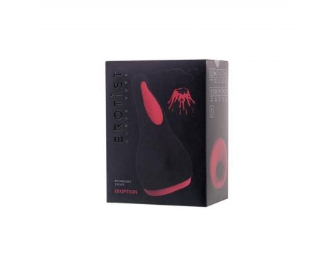 Masturbator silikonowy Erotist Eruption czarny 18,5 cm