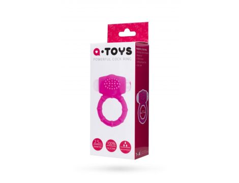 Silikonowy pierścień wibrujący AToys Nevy różowy 2.5 cm - 3
