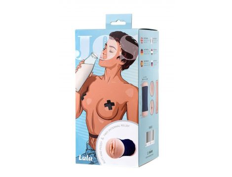 Masturbator dwustronny JOS LULU mięsisty TPR 14.5 cm - 4