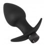 Zestaw plugów analnych wibrujących Black Velvets silikonowy USB 3 sztuki - 6