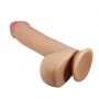 Dildo realistyczne Baile z przesuwaną skórą cieliste 23 cm przyssawka - 5