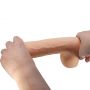 Dildo realistyczne Baile z przesuwaną skórą cieliste 23 cm przyssawka - 8
