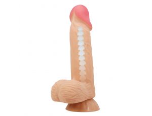 Dildo realistyczne Baile cieliste 21 cm z przesuwającą się skórą