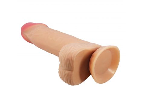 Dildo realistyczne Baile cieliste 21 cm z przesuwającą się skórą - 6