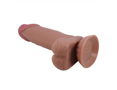 Dildo realistyczne Baile Sliding Skin 21 cm przyssawkowe giętkie TPR - 5