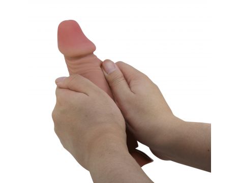 Dildo realistyczne Baile Sliding Skin 21 cm przyssawkowe giętkie TPR - 8