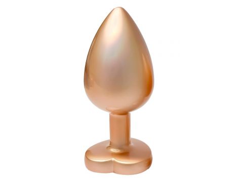 Korek analny Gleaming Love matowy złoty aluminiowy 9,5 cm - 2