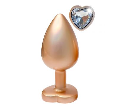 Korek analny Gleaming Love matowy złoty aluminiowy 9,5 cm - 3