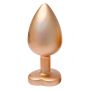 Korek analny Gleaming Love matowy złoty aluminiowy 9,5 cm - 3