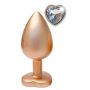 Korek analny Gleaming Love matowy złoty aluminiowy 9,5 cm - 4
