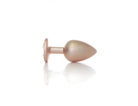Korek analny ze stali nierdzewnej złoty z diamencikiem 9 cm HeavyFun - 2